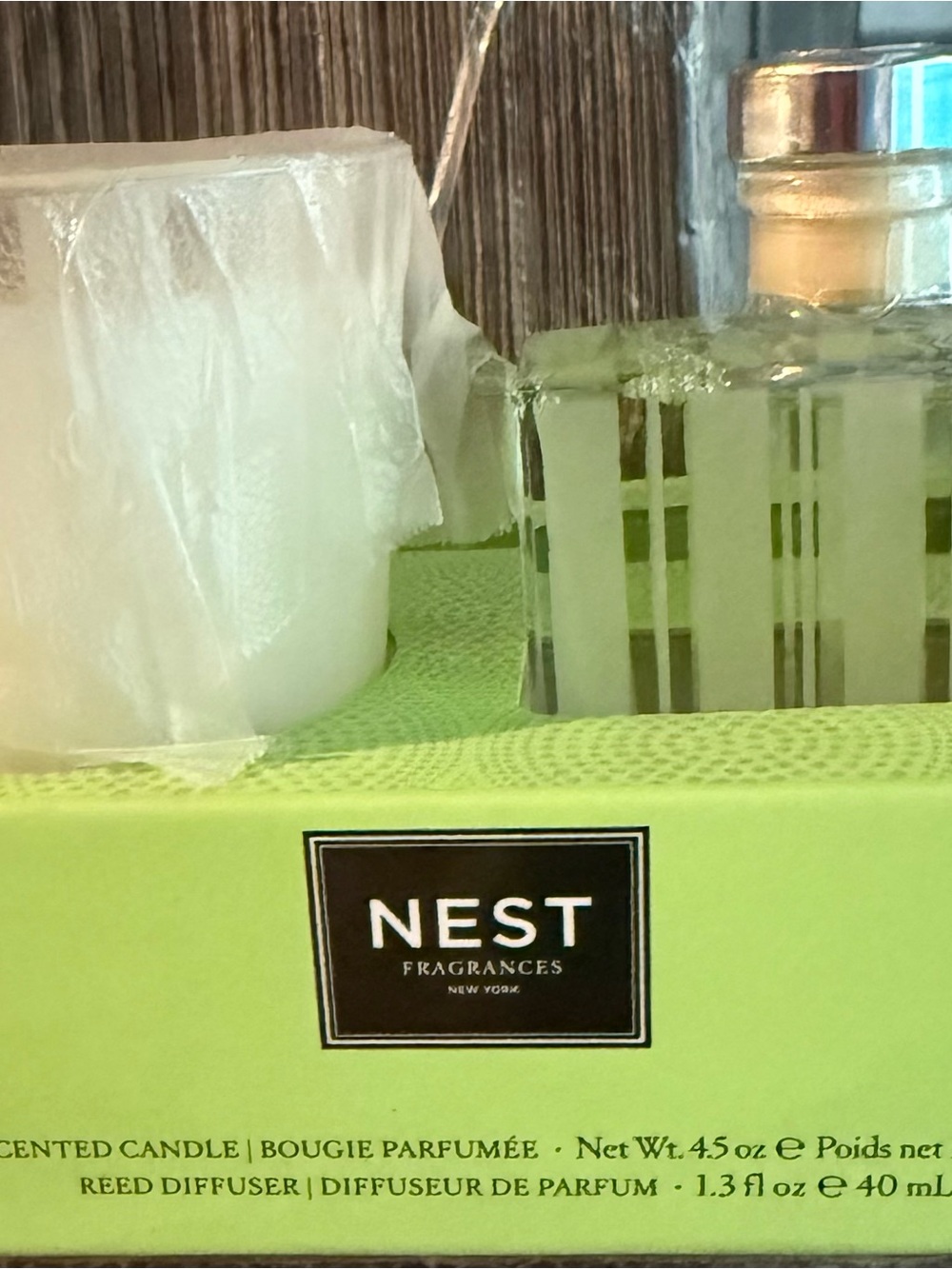 NEST Fragrances Bamboo Petite Candle & Diffuser Set in Lime Green